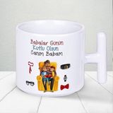 Babalar Günün Kutlu Olsun Canım Babam Yazılı Çay Kahve Seven Babalar Için Mükemmel Hediyelik T Kupa Bardak - Renkli - 300 ml