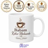 Babam Kahve Molasında Yazılı Kupa Bardak Babalar Günü Hediyesi