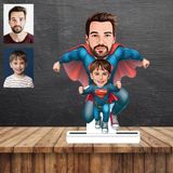 Babam ve Oğlu Karikatür Figürü,Sevgiliye Hediye,Doğum Günü Hediyesi