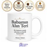 Babamın Alın Teri Yazılı Kupa Bardak Babalar Günü Hediyesi Özel Tasarım
