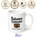 Babamın Cebinden Yazılı Esprili Kupa Bardak Babalar Günü Hediyesi