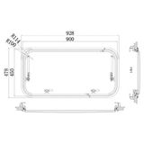 Babarvy Amortisörlü Karavan Penceresi & Karavan Camı 90X45 cm 90° Açılır (Beyaz) Perde-Sineklik Dahil