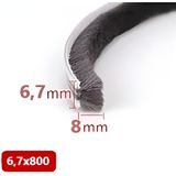 Babawick 10 m Kıl Fitil: Cam Balkon-Sürgü Sistemleri Filimli Kıl Fitil Taban 6,7 mm Yükseklik 6,8,10,12,15,20 mm - 8mm - 5metre
