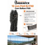 BABAWİCK 10 Metre Finli Kıl Fitil 12mm Yükseklik Cam Balkon ve Alüminyum Kapı Pencere Fırça Fitili