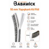 BABAWİCK 10 Metre Yapışkanlı Kıl Fitil 10mm Yükseklik Cam Balkon ve Alüminyum Kapı Pencere Fırça Fitili
