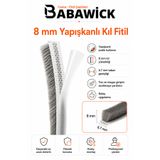 BABAWİCK 10 Metre Yapışkanlı Kıl Fitil 8mm Yükseklik Cam Balkon ve Alüminyum Kapı Pencere Fırça Fitili
