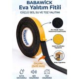 Babawick 3x10 mm Eva Sünger Fitil 10 Metre – Kapı & Pencere Için Kendinden Yapışkanlı Izolasyon Bandı | Ses, Toz ve Soğuk Önleyici Conta