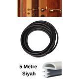 BABAWİCK Amerikan Panel Kapı Fitili 5 Metre Siyah Renk Ahşap Kapı Contası
