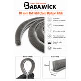 BABAWİCK Cam Balkon, Sürgülü Kapı Fitili, Kıl Fitil Taban 6,7 Mm, Yükseklik 10 Mm, Uzunluk 10 Metre 67x1000