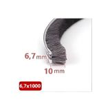 BABAWİCK Cam Balkon, Sürgülü Kapı Fitili, Kıl Fitil Taban 6,7 Mm, Yükseklik 10 Mm, Uzunluk 10 Metre 67x1000