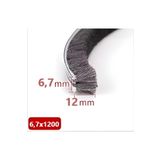 BABAWİCK Cam Balkon, Sürgülü Kapı Fitili, Kıl Fitil Taban 6,7 Mm, Yükseklik 12 Mm, Uzunluk 10 Metre 67x1200
