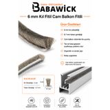 BABAWİCK Cam Balkon, Sürgülü Kapı Fitili, Kıl Fitil Taban 6,7 Mm, Yükseklik 6 Mm, Uzunluk 10 Metre 67x600