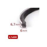 BABAWİCK Cam Balkon, Sürgülü Kapı Fitili, Kıl Fitil Taban 6,7 Mm, Yükseklik 6 Mm, Uzunluk 10 Metre 67x600