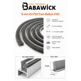 BABAWİCK Cam Balkon, Sürgülü Kapı Fitili, Kıl Fitil Taban 6,7 Mm, Yükseklik 8 Mm, Uzunluk 10 Metre 67x800