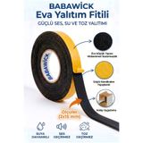 BABAWİCK EVA Bant Fitil 2X15 mm- Kendinden Yapışkanlı Kapı ve Pencere Yalıtım Bantı(10 Metre)