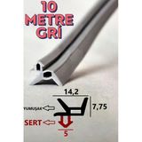Babawick Tpe'den Üretilmiş Bütün Markalara Uyumlu Pen Kapı Pencere Fitili İnce 10 Metre Gri