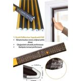 Babawick V Tipi Poliüretanlı Köpük Fitil, Yapışkanlı Kapı Pencere Contası, Sünger Conta, Ses, Toz ve Isı Yalıtım Fitili 4 Metre Siyah