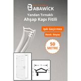 BABAWİCK Yandan Tırnaklı Ahşap Kapı Fitili 50 Metre Beyaz Renk. Ses ve Işık Geçirmez