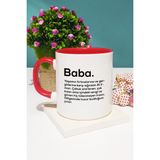 Babaya Hediye Baba Kupa Bardak Kırmızı - 1 Adet - 300 ml