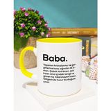 Babaya Hediye Baba Kupa Bardak Sarı - 1 Adet - 300 ml