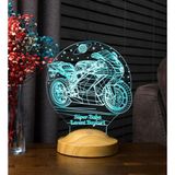Babaya Hediye Motosiklet Racing, Babalar Günü Hediyesi Motor Hayranına 3D Led Lamba