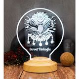 Babaya Hediye, Osmanlı Tuğrası 3D LED Lamba - Tarih ve Sanatseverler İçin Kişiye Özel Hediyelik, Osmanlı Temalı Dekorasyon