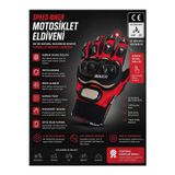 Babebiker Uzun 4 Mevsim Korumalı Eldiven Kırmızı Uzun