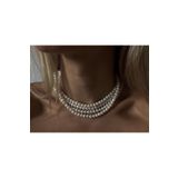 babel Gerçek İnci 4 Sıra Choker Kadın Tarz Kolye GİCHKK