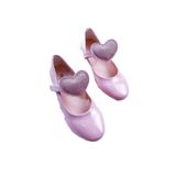 babelia Kız Çocuk Kalpli Babet Pembe 35