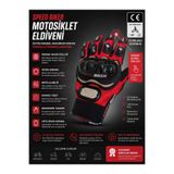 BabeMotor BABEBİKER Uzun 4 Mevsim Korumalı Eldiven Kırmızı Uzun XL PRO UZUN KIRMIZI