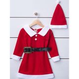 Babexi Kız Bebek/çocuk Noel Elbise/yılbaşı Kostümü - Kırmızı - 2 Yaş