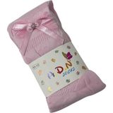 Babexi Taşlı Kurdele Aksesuarlı Külotlu Çorap - 11-12 Yaş - Pembe