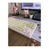Babi Collection Pembe Pati Desenli Keycaps 4'lü Set Klavye Tuşu,Gamer Aksesuar,Oyuncu Klavyesi, Mekanik Klavye Tuşu