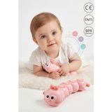 Babi Zoo Eğitici Kurmalı Tırtıl Oyuncak - Bebek Duyusal Gelişim Emekleme Oyuncağı 18M+ - Açık Pembe