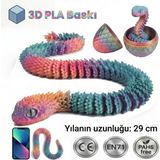 Babi Zoo Hareketli Kristal Yılan ve Yumurta Seti - 3D Baskı Organik Figür Oyuncak Dekoratif Koleksiyon - Color