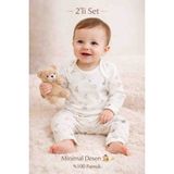 Babido Bebek 2li Set %100 Pamuk Çıtçıtlı Body ve Alt Yenidoğan Kız Bebek Takımı - 3 - 6 Ay - 0002- Beyaz