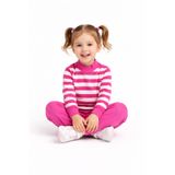 BABİDO Erkek Çocuk kız Çocuk Çizgili Pamuklu Kışlık Takım – Uzun Kollu Sweatshirt ve Lastikli Pantolon