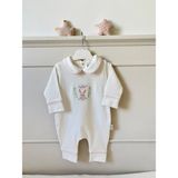Babies First Pembe Tavşan Nakış Isme Özel 6'lı Bebek Set %100 Pamuk Tulum Battaniye Şapka Puset Örtü Yastk Eldivn - 00-Beyaz - 0 - 3 Ay