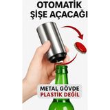 Babikamium Mekanik Manyetik Meşrubat Kapak Açacağı Bas Çek Mıknatıslı Şişe Metal Kapak Açacak - Gri