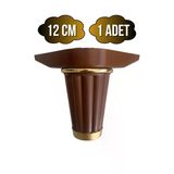 Babil 12Cm Plastik Ayak Mobilya Masa Ve Dolap Ayağı(12Cm)(Kahverengi- Altın) Kahverengi 12Cm 12Cm - 1 Adet