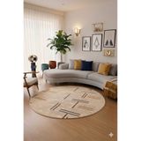 Babil Home 6012 MULTİ Yuvarlak Halı Kaymaz Taban Yıkanabilir Leke Tutmaz Modern Dekorasyon