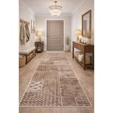 Babil Home Kaymaz Tabanlı Kesme Salon Koridor Mutfak Yatak Odası Halısı 3009 Kahve - Kahverengi - 80 x 570 cm