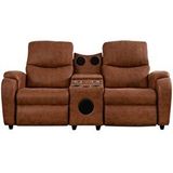 Babil İkili Sinema Koltuğu | Rehome İkili Koltuk | 205x97x110 Cm Kahverengi