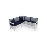 babilconcept Sandıklı Balkon Bahçe Köşe Bank - Beyaz