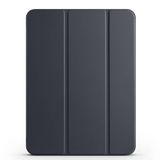 Babilden Apple iPad Tablet ile Uyumlu Tablet Kılıfı Smart Cover Uyku Modlu Standlı Arkası Sert Şeffaf Kapak (Siyah, iPad Pro 11 2024)