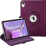 Babilden Apple iPad Yatay ve Dikey Standlı 360 Derece Döner Tablet Kılıfı (iPad Mini 6.Nesil 8.3 Mor)