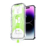 BABİLDEN Apple iPhone 15 Pro Max İle Uyumlu Hizalama Aparatlı ve Takılırken Camın Altında Kesinlikle Toz Bırakmayan Darbelere Karşı Ekstra Güçlü Ekran Koruyucu Cam