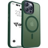 Babilden iPhone 13 Pro Max İçin Kılıf Kamera Korumalı Magsafe İle Uyumlu Kablosuz Şarj Özellikli Mat Şeffaf Renkli Telefon Kılıfı (Yeşil)