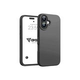 Babilden iPhone 16 İle Uyumlu Kılıf İnce Ve Dayanıklı Sıvı Silikon 3 Katmanlı Tam Kaplamalı Şık Yumuşak Jel Hissi Yüksek Kalite Kauçuk Telefon Kılıfı (Antrasit Siyah)