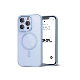 Babilden iPhone 16 Pro İçin Kılıf Kamera Korumalı Magsafe İle Uyumlu Kablosuz Şarj Özellikli Şeffaf Renkli Telefon Kılıfı (Sierra Mavi)
